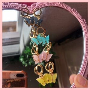 butterfly drop earrings